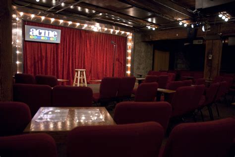 Acme comedy - The doors open for seating at 7:30pm, and you seat yourself. There is no standing room. It is an 18+ show, remember your ID! Being a free show, Open Mic Night is used as a starting ground for many comics, as well as a place to practice new material for the veteran comedians. Some jokes may kill, others may bomb; but it's always a good time. 